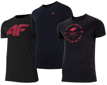 KOSZULKA MĘSKA 4F T-SHIRT ZESTAW 3szt KOMPLET KT09