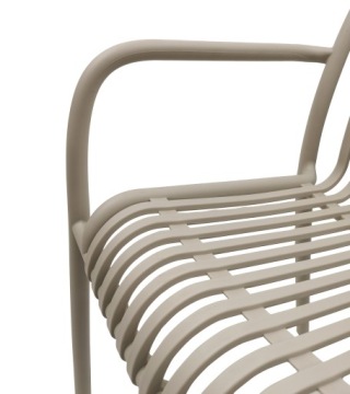 СОВРЕМЕННЫЙ ПРОЧНЫЙ УДОБНЫЙ САДОВЫЙ СТУЛ ТЕРРАСА БАЛКОН KP104 2X БЕЖЕВЫЙ, 2 ШТ.