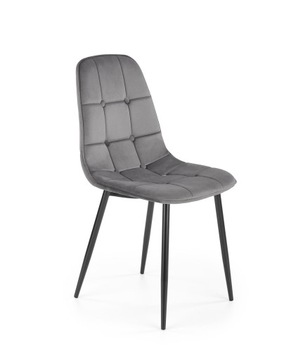 K417 Krzesło Pikowane Do Jadalni Popiel - Nowoczesny Design i Komfort