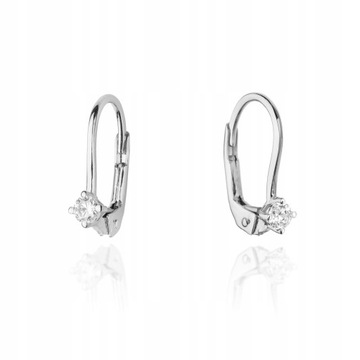 ЗОЛОТЫЕ СЕРЬГИ С БРИЛЛИАНТАМИ НА АНГЛИЙСКОМ ЗАЖИМЕ