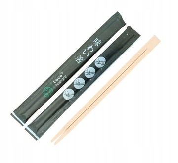 PAŁECZKI BAMBUSOWE DO SUSHI LOVE NATURE 21cm (100 PAR) RED PLAST