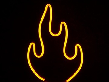 NPLOMIEN SYMBOL PŁOMIENIA PC4 NEON LED 200X200MM