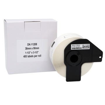 Etykiety do Brother QL 38x90mm DK11208 uchwyt QL-700 QL-800