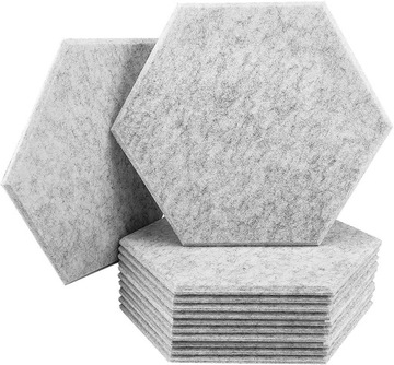 Samoprzylepna naklejka ścienna 3D FILC POPIEL SZARY plaster miodu HB-42