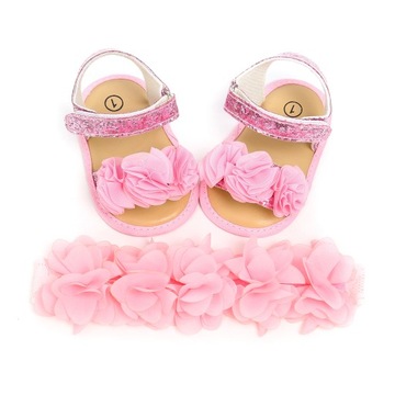 SANDAŁKI SANDAŁY BUTY 10 cm r. 17 OPASKA KWIATKI