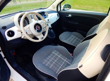 Fiat 500 II Seria 4 1.2 69KM 2017 Fiat 500 1.2 Lounge szklany dach jasny środek ładny zadbany bezwypadkowy, zdjęcie 20