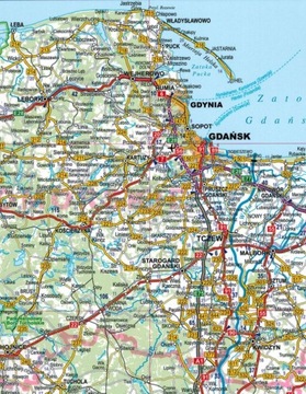 ЛАМИНИРОВАННАЯ ДОРОЖНАЯ КАРТА ПОЛЬШИ 2023 ГОДА EXPRESSMAP
