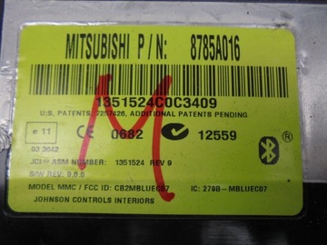 MODUL BLUETOOTH 8785A016 CITROEN C-CROSSER