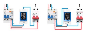 Licznik prądu energii elektrycznej na szynę DIN