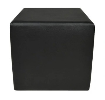 Пуф-куб подставка для ног ЭКО КОЖА 35x35 ЧЕРНЫЙ