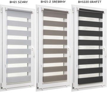 ЖАЛЮЗИ ДЕНЬ НОЧЬ В КАССЕТЕ С НАПРАВЛЯЮЩИМИ 70Х130 ЗЕБРА 25 ЦВЕТОВ ТКАНИ