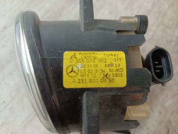 HALOGEN PRAVÝ MERCEDES W245 W169 ML W164 R251