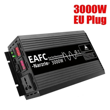 Przetwornica samochodowa inwerter napięcia 12V 3000W Czysty sinus