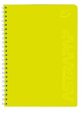 Kołozeszyt w kratkę ASTRA pap A4 100k FLUO yellow