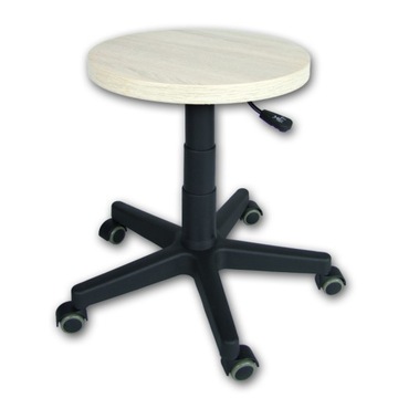 Taboret obrotowy na kółkach wood płyta sklejka