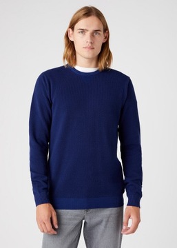 Wrangler Two Tone Crewneck - Medieval Blue