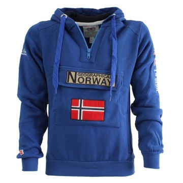 Geographical Norway Sweatshirt Gymclass Hoodie Royal Blue Man