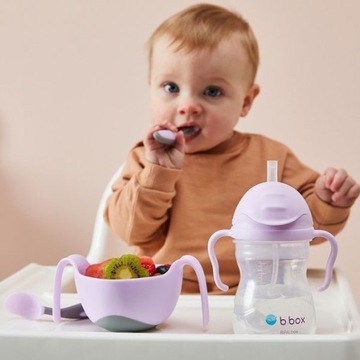 B.BOX КРУЖКА БУТЫЛКА С СОЛОМОЙ Джелато Boysenberry