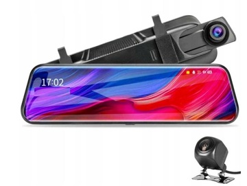 KAMERA WIDEO REJESTRATOR SAMOCHODOWY LUSTERKO 2x PRZÓD i TYŁ DVR FULL HD