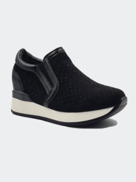 DAMSKIE BOTKI NA KOTURNIE SNEAKERSY AŻUROWE 39