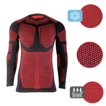 KOSZULKA TERMOAKTYWNA CZARNO-CZERWONA 2XL/3XL Lahti Pro