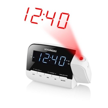 BUDZIK ZEGAR Z PROJEKTOREM RADIO FM HYUNDAI 481 0