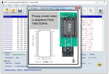 Adapter SOP44-PDIP40 dedykowany dla TNM 2000/5000