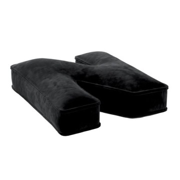 Велюровая подушка с буквой Н, 40см, БОЛЬШАЯ, черная