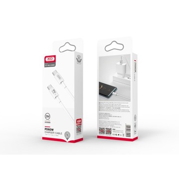 XO классический быстрый кабель NB-Q190B PD USB-C - USB-C 2,0м 60Вт белый