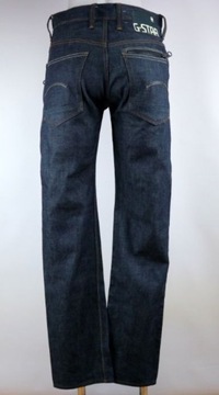 G-Star Navy Attacc Straight spodnie jeansy W29 L34