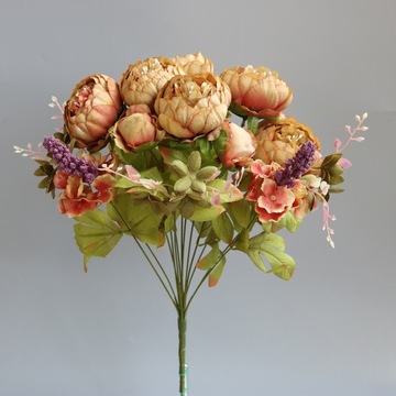 BUKIET SZTUCZNE Peonie KWIATY Piwonii Ozdobny 50cm