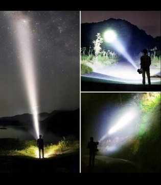 LATARKA AKUMULATOROWA LED SZPERACZ ŁADOWANIE USB DWUSTRONNA WODOODPORNA