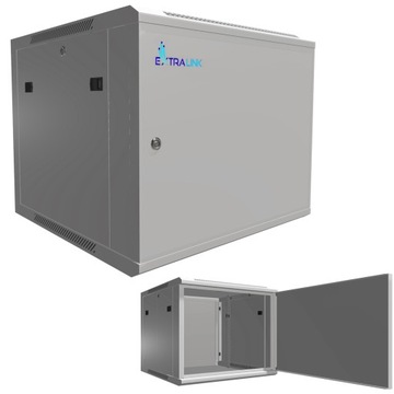 Szafa rack 19 9U 600x600 SZARA WISZĄCA ASP