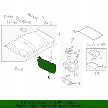 Серый солнцезащитный козырек для Subaru Impreza.