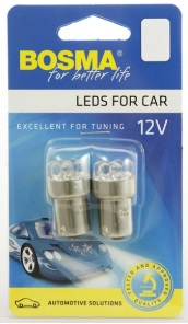 2x ŻARÓWKA BOSMA 12V 8xLED BA15s WHITE 6000K