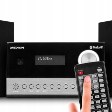 МИНИ-СИСТЕМА + ПУЛЬТ ДИСТАНЦИОННОГО УПРАВЛЕНИЯ CD MP3 РАДИО FM DAB + BLUETOOTH 5.3, 30 СТАНЦИЙ, USB, AMS