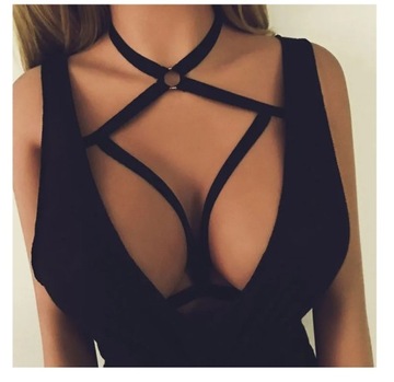 BIELIZNA EROTYCZNA UPRZĄŻ PASKI HARNESS STANIK