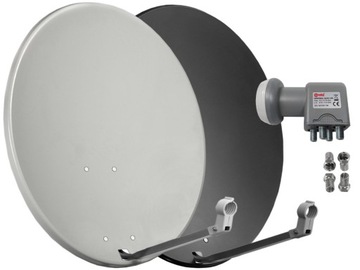 ANTENA SATELITARNA CORAB 90 cm + konw. Corab QUAD, 1 sat 4 tun., multiroom