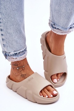 KLAPKI LEKKIE PIANKOWE BIG STAR LL274593 BEŻOWE 38