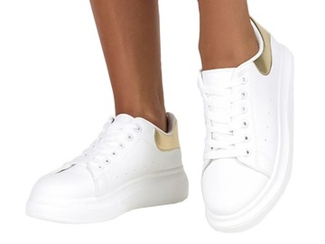 MODNE SNEAKERSY BUTY SPORTOWE LEKKIE PLATFORMA 39