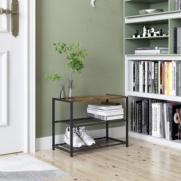 SZAFKA NA BUTY INDUSTRIALNA PÓŁKA NA OBUWIE STOJAK LOFT REGAŁ VINTAGE