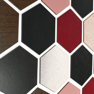 PANELE DEKORACYJNE LAMELE ŚCIENNE HEKSAGON KOLORY