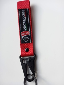 DUCATI CORSE Черный ремешок для мотоциклетного брелока