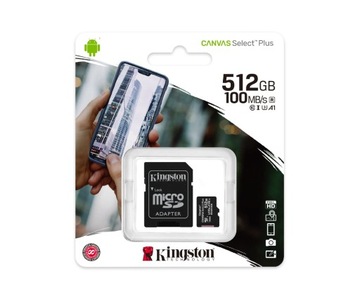 KINGSTON micro SD XC 512 ГБ U3 V SDCS2 CANVAS PLUS