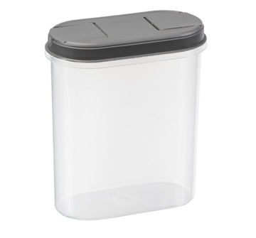 POJEMNIK NA ŻYWNOŚĆ SYPKĄ PLAST TEAM 2,4L SZARY 11260807