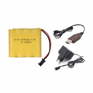 4.8V 700mAh AA NICD bateria i ładowarka do zabawek