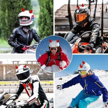 Цветные рожки для шлема, 2 шт. Красные.