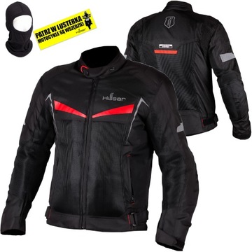 Kurtka motocyklowa HUSAR AERO MESH przewiewna tekstylna czarna męska