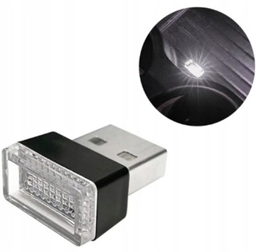 LAMPKA SAMOCHODOWA USB 5V 0,034W MINI BIAŁA