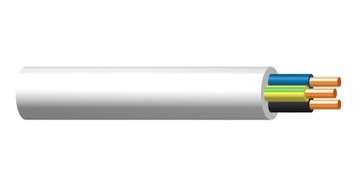 PRZEWÓD OKRĄGŁY KABEL YDY 3x2,5 750V 1 mb. KRÓTKIE ODCINKI Z KOŃCÓWEK SZPUL